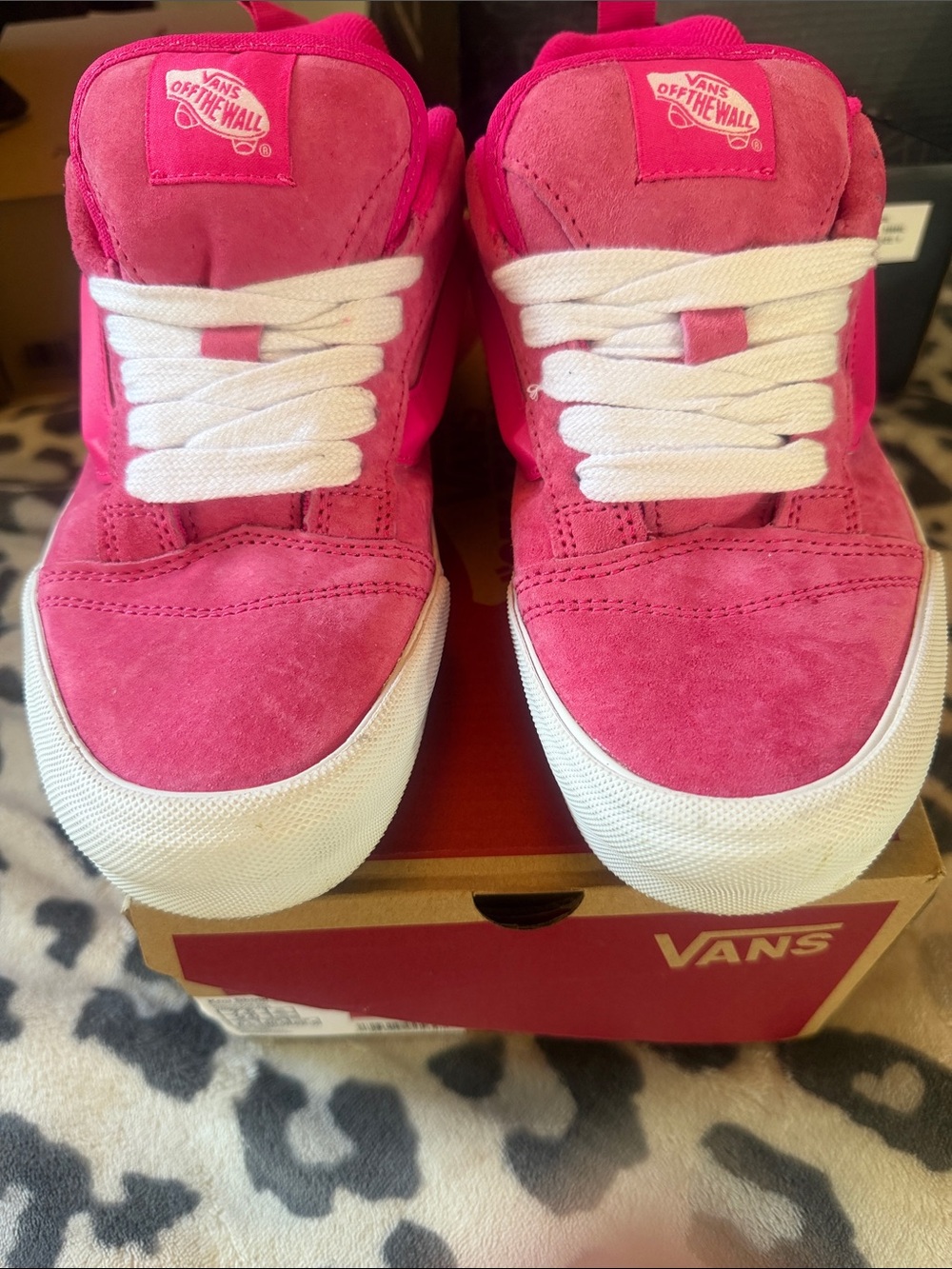 Vans Women's Hot Pink Suede Low-Top Sneakers